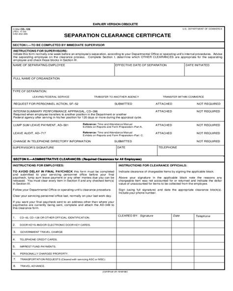 2022 Employment Separation Certificate Form Fillable Printable Pdf