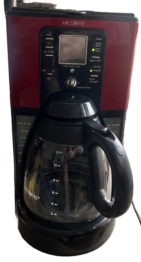Mr Coffee Red Ftx41 12 Cup Programmable Warmer Brew Time Sound Etc