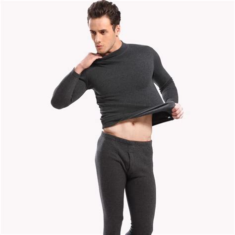 buy thicken thermal underwear sets men long john brand quick dry anti microbial