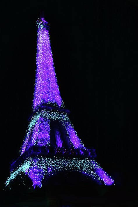 Eiffel Tower Purple And Blue Abstract Photograph By Ron Berezuk