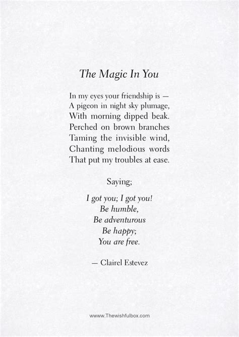The Magic In You Love And Friendship Poem In 2021 Love And