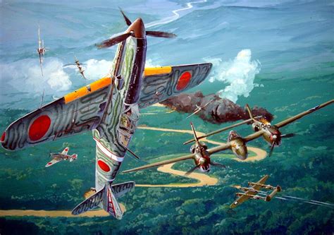 Dogfight Aircraft Art Aviation Art Aircraft Painting