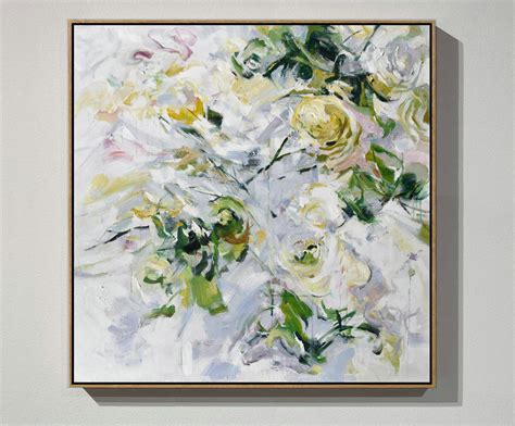 Oversized Abstract Flower Oil Paintinghandmade Acrylic