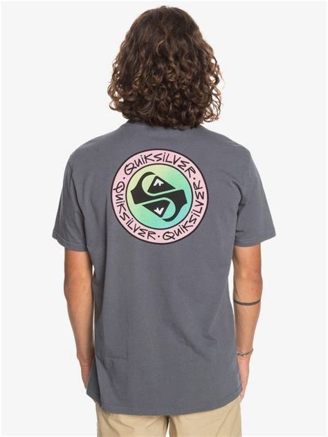 Quiksilver In Circles T Shirt For Men Iron Gate Kzm0 Mens