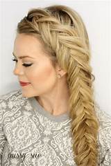 The combo of bubble braid with the fish braid is fresh and creative hairstyle. Dutch Fishtail Braid