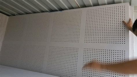 Perforated acoustic plasterboard can significantly reduce noise and enhance the quality of the indoor environment of a building. Hole Perforated Gypsum Tiles - Baier (China Manufacturer ...