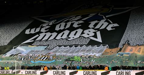 She went straight for the home team. Wor Flags unveil amazing Gallowgate End-sized banner ahead ...
