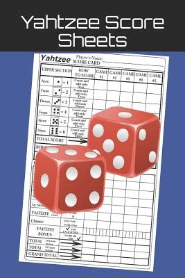 Yahtzee Score Sheets Yahtzee Score Record Yahtzee Score Pads Yahtzee Game Record Score