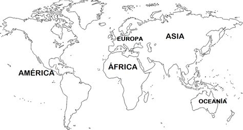 Mapamundi Para Colorear Con Nombres De Continentes Mapamundi Para My