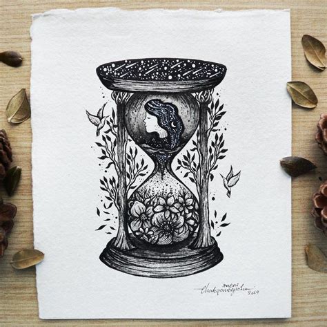 Original Hourglass Artwork Available In The Shop Done With Pens Ink