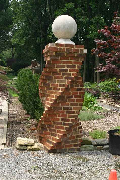 Spiral Brick Column Designbuild By Wewerka Construction Brick Columns Brick Art Brick Porch