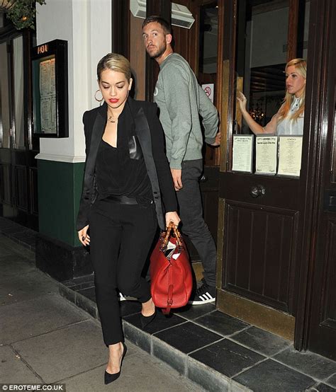 Ellie Goulding Crashes Rita Ora And Calvin Harris Date Night As The Trio Head Out For Dinner