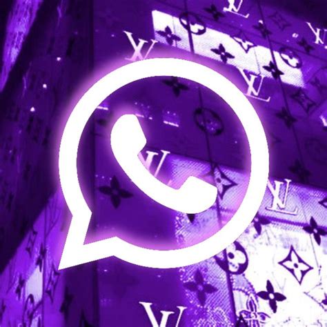 Aesthetic Neon Whatsapp Logo Purple