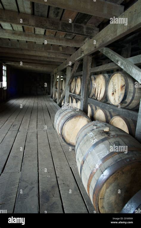 Whiskey Barrels Stock Photo Alamy