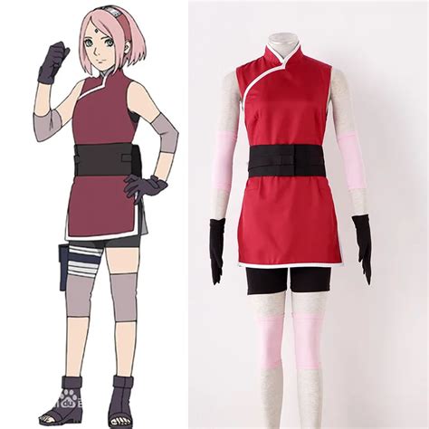 2018 Japanese Anime Free Shipping The Last Naruto The Movie Haruno Sakura Cosplay Costume