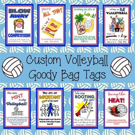 instant download printable volleyball team treat goody candy etsy volleyball workouts