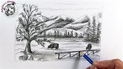 Como Dibujar Un Paisaje Realista Con Lapiz Muy Facil Y Paso A Paso En