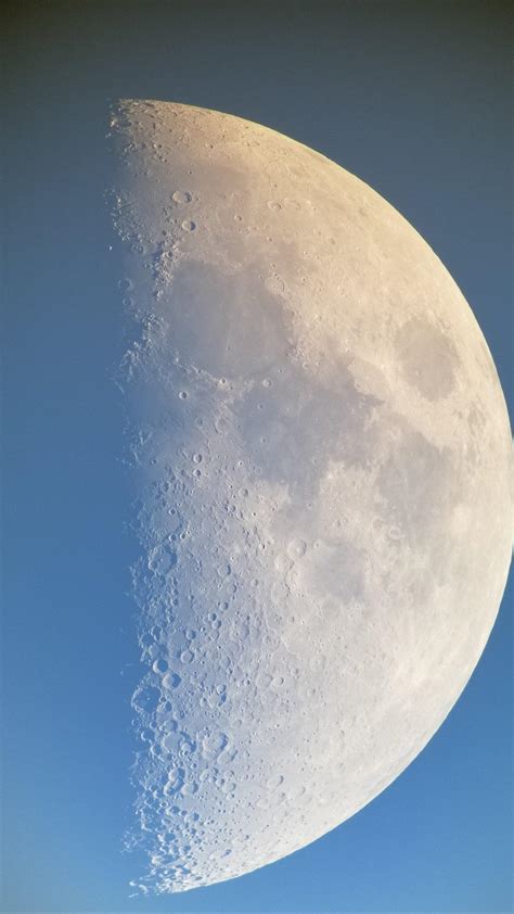 Splendid View Of This Evenings First Quarter Moon Thru The Large 18