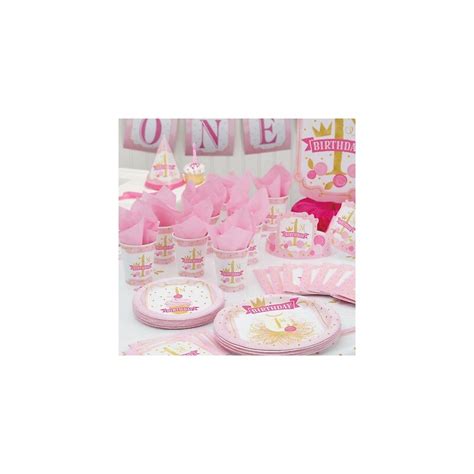 Pink Gold 1st Birthday Small Napkins Pack Of 16 Pink Gold First