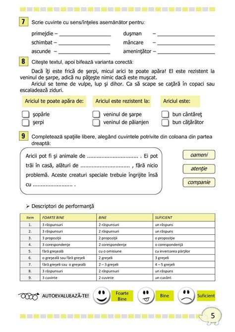 Clasa I Fişe De Recapitulare şi Evaluare Finală Clasa I School