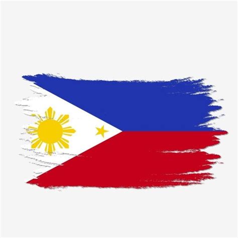 The Philippines Flag Painted With Brush Strokes