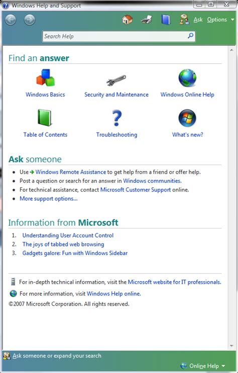 Windows Help Windows Vista Msfn