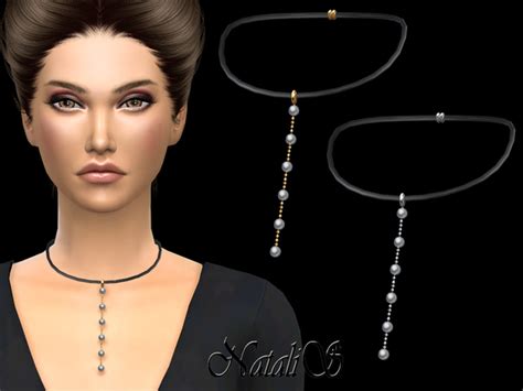 Leather And Pearls Necklace By Natalis At Tsr Sims 4 Updates