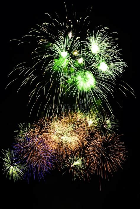 Fireworks Over Night Sky Stock Photo Image Of Festive 33370864