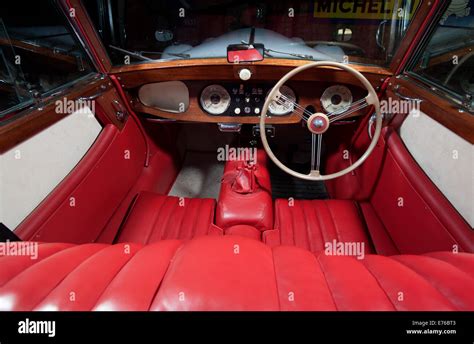 Morgan Plus 4 Classic British Sports Car Interior Stock Photo Alamy
