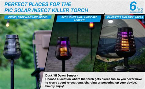 Amazon Pic Solar Insect Killer Torch Dfst Bug Zapper And Flame