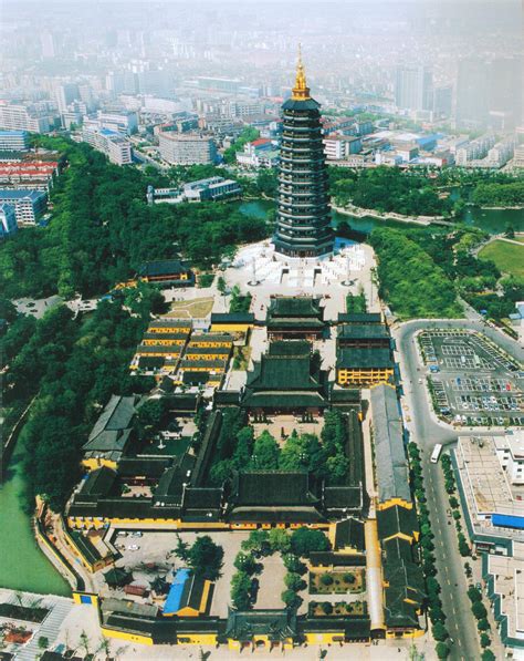 Tianning Temple And Pagoda Changzhou Jiangsu Province China Tallest