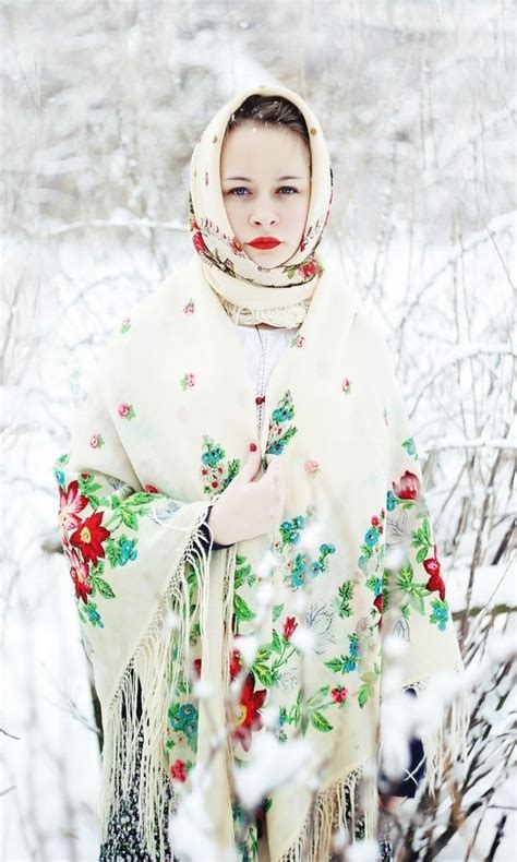 Pretty Girl In A Russian Pavlovsky Posad Shawl Photo By Aleksey