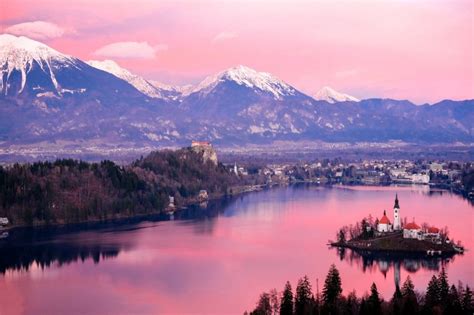 Lake Bled Sunset Travelsloveniaorg All You Need To Know To Visit