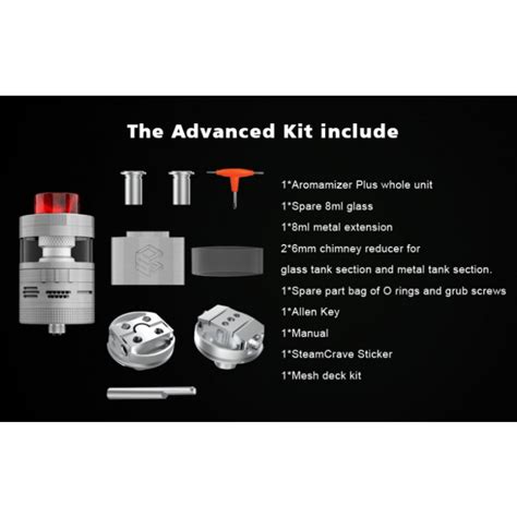 EZy E Steam Crave Aromamizer Plus V2 RDTA Advanced Kit