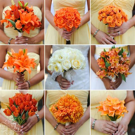 What A Great Idea Bridesmaids Bouquets Of Different Types Of Flowers