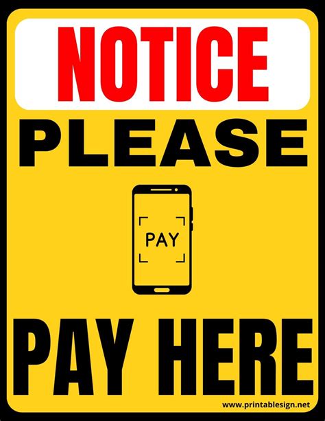 Please Pay Here Sign Free Download