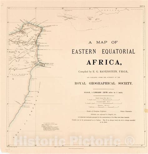 Map Africa East 1883 1 A Map Of Eastern Equatorial Africa Antique