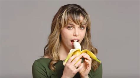 here s 100 people seductively eating a banana just because
