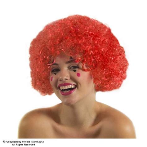 Red Clown Afro Wig 6032 Afro Wigs How To Wear A Wig Red Afro