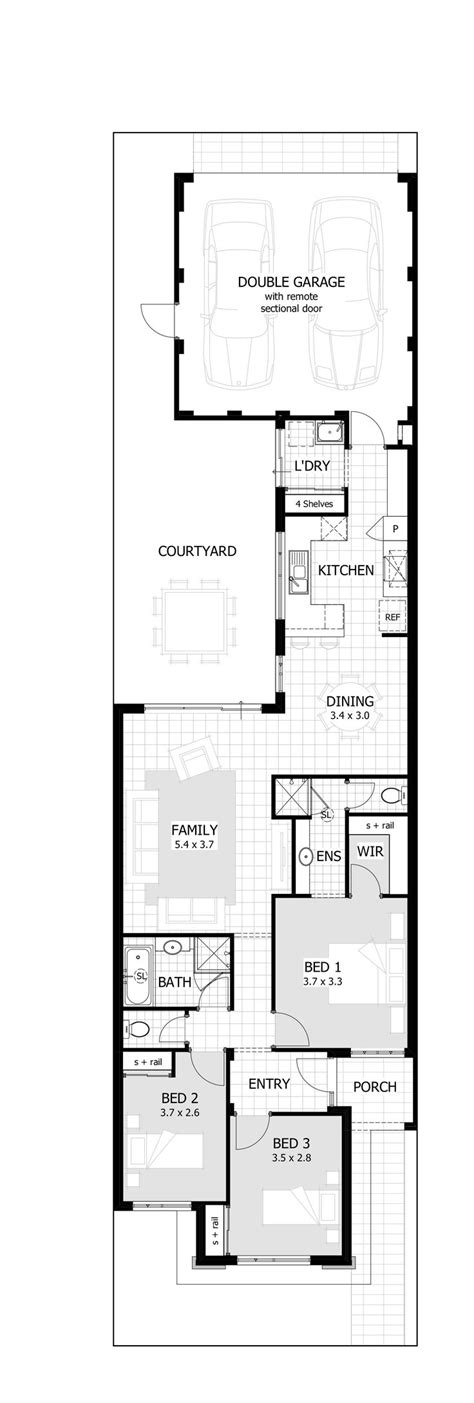 46 House Plan Inspiraton Home Floor Plans Narrow Lots