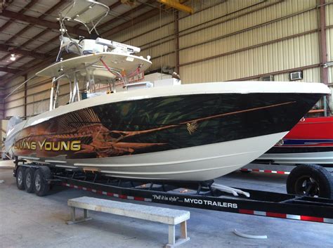 Boat Wrap Graphics Hurricane Deck Boat Center Console Fishing Boats