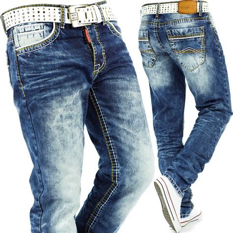Cipo And Baxx Herren Jeans Hose Freizeit Business Used Denim Destroyed