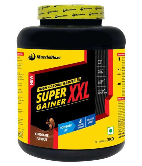 Muscleblaze Super Gainer Xxl 3 Kg Chocolate Mass Gainer Powder Buy