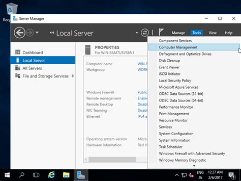 Windows Server 2016 Initial Setting Add Local User