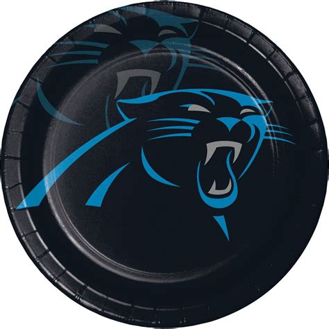 24ct Carolina Panther Paper Plates Black Carolina Panthers Nfl