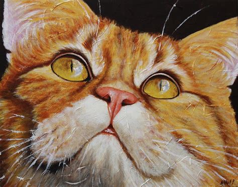 Cat Portrait In Acrylic 3 Painting By Natalia Huff Fine Art America