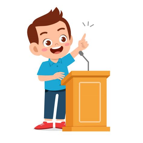 Child Giving Speech Illustrations Royalty Free Vector Graphics And Clip