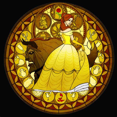 Belle Stained Glass Disney Princess Fan Art 31394761