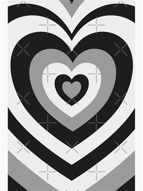 Aesthetic Retro Heart Black Hearts Poster By Cannevas Redbubble