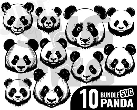 Panda Svg Panda Clipart Panda Bear Svg Svg Files For Etsy